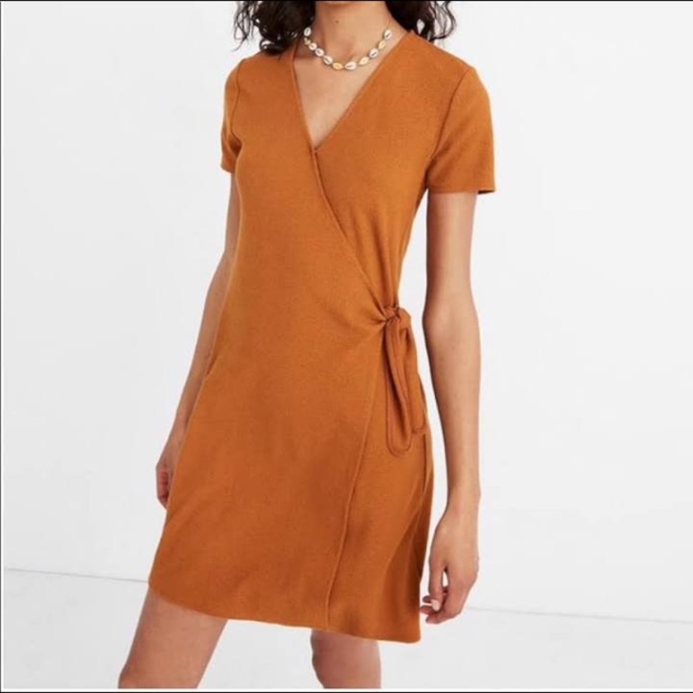 Rust madewell wrap dress